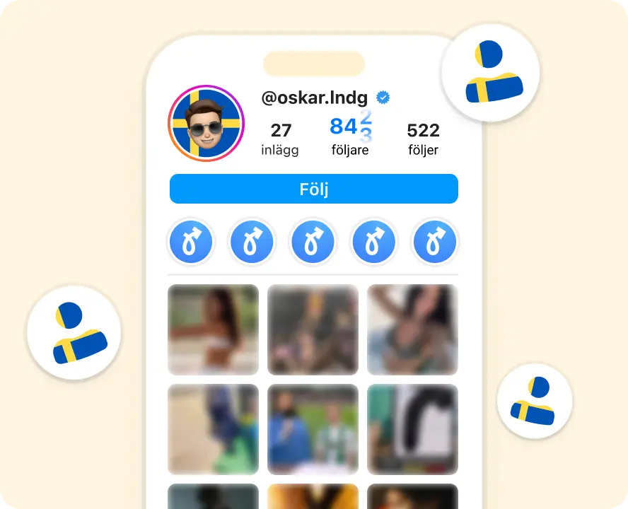 🇸🇪 Svenska Instagram Följare