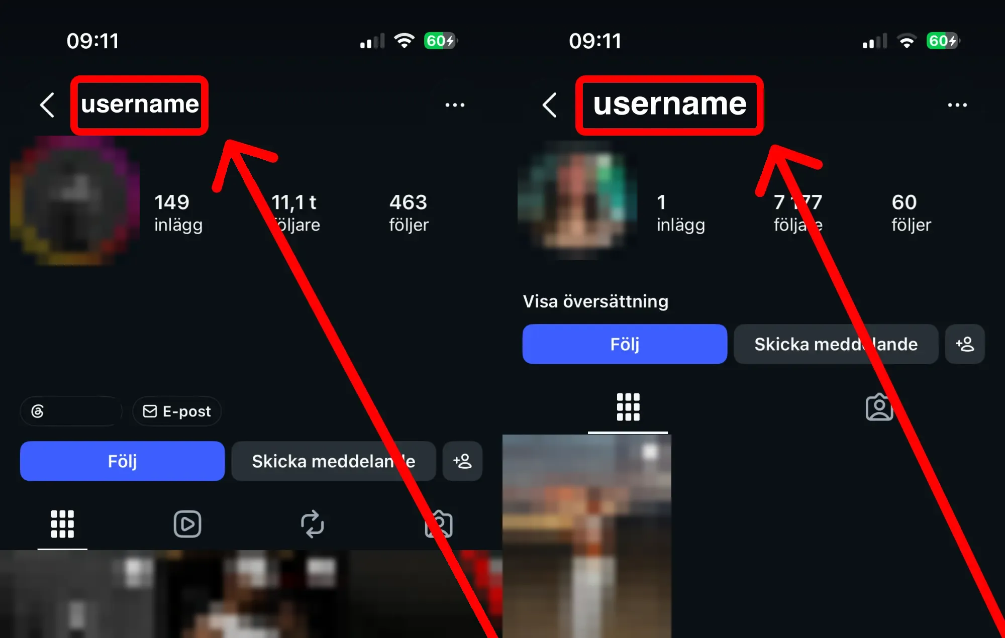 Köp Instagram Kommentarer: guide med skärmbilder – här hittar du ditt användarnamn eller din profillänk på Instagram