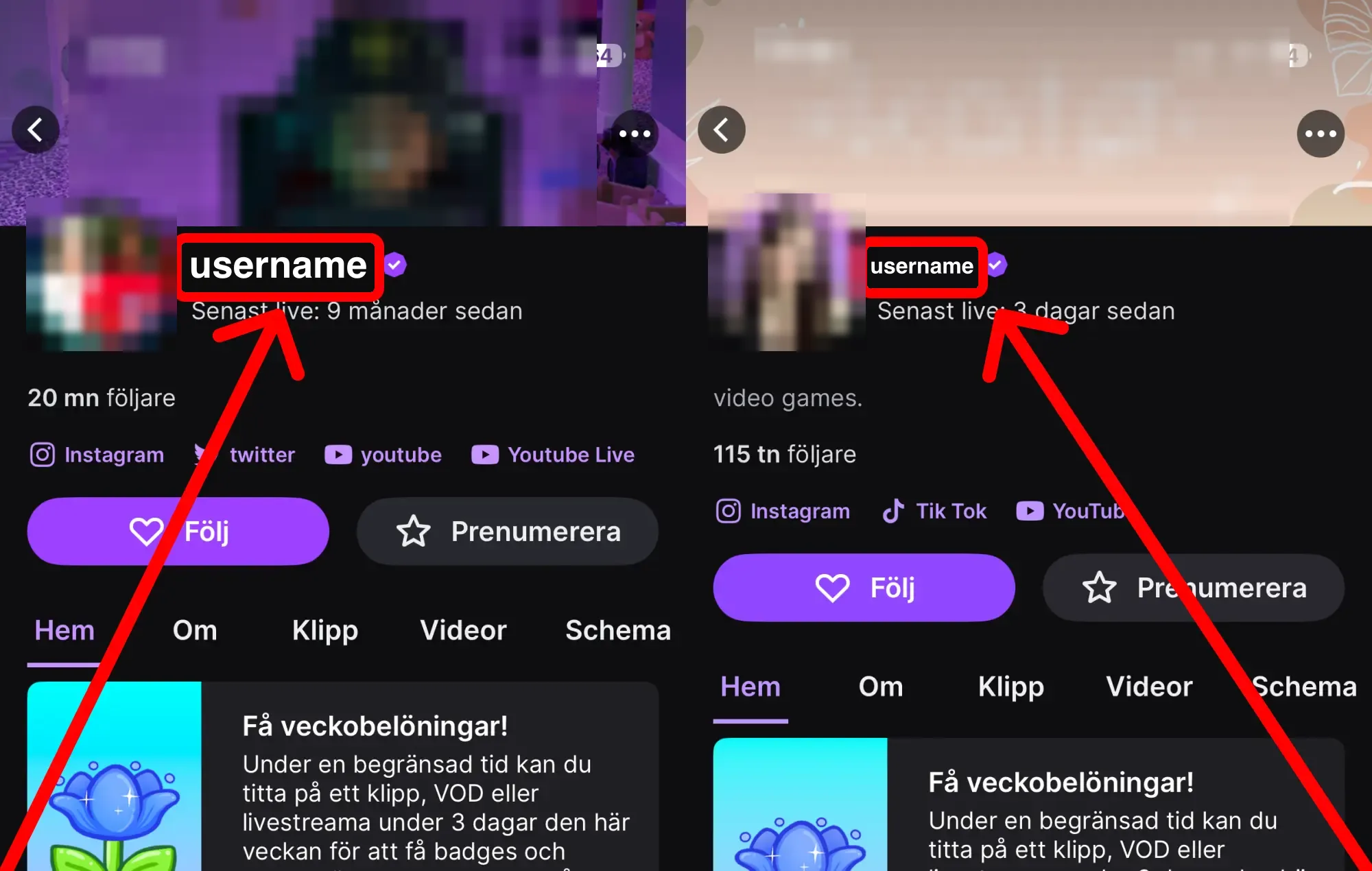 Köp Twitch-följare: guide med skärmbilder – här hittar du ditt användarnamn eller din profillänk på Twitch