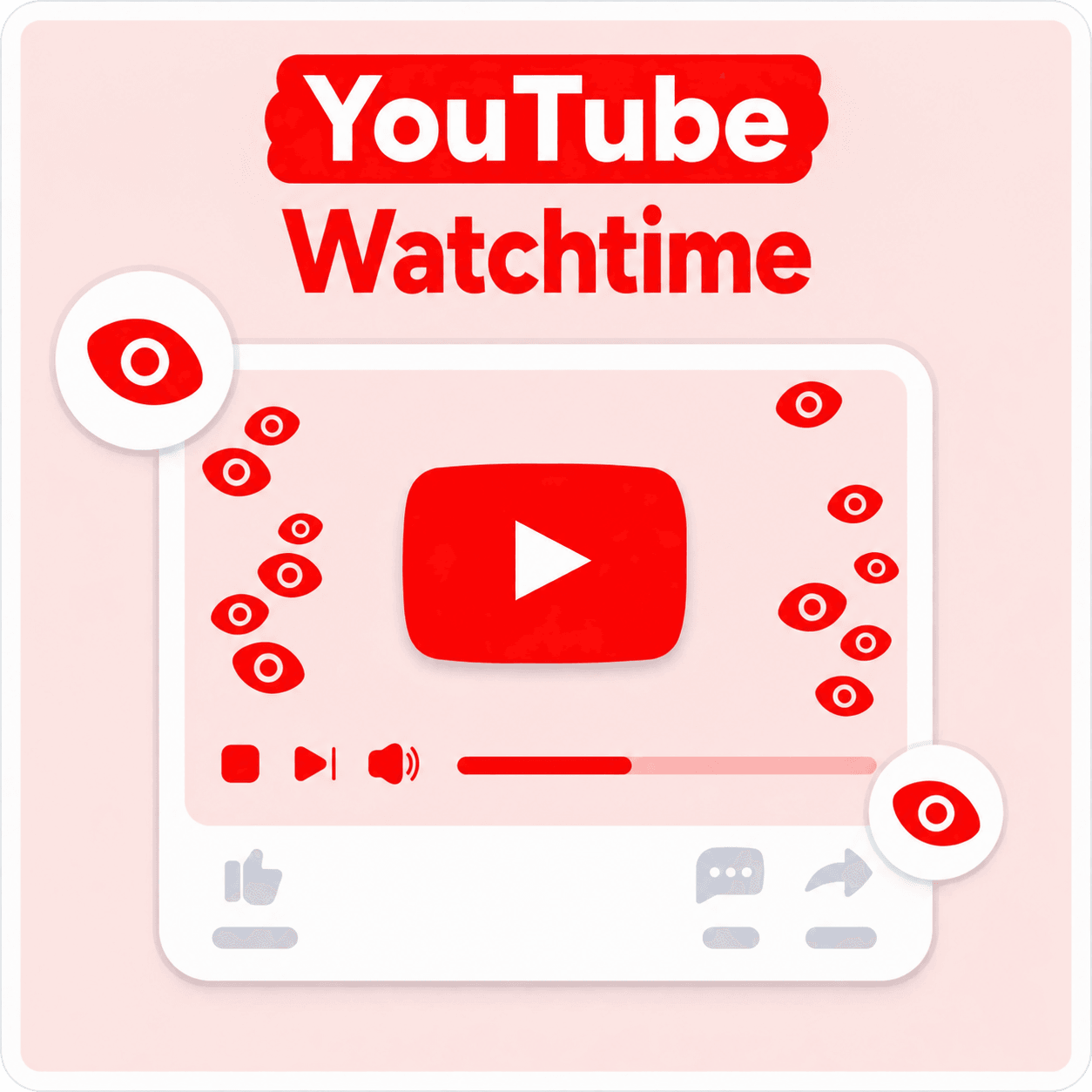 Köp visningstid på YouTube Mockup