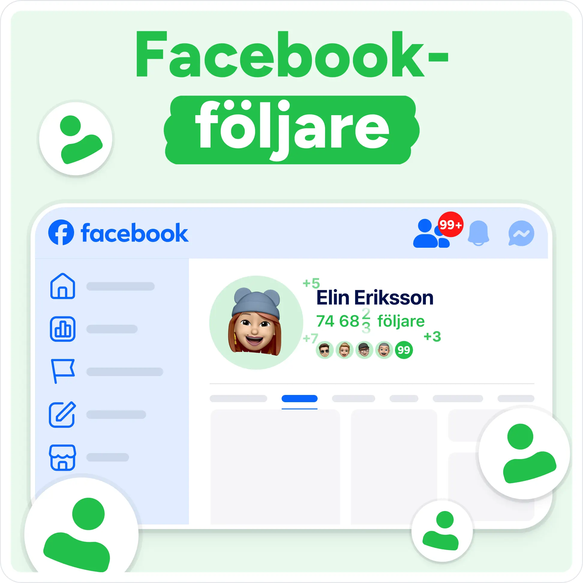 Köp Facebook Följare Mockup