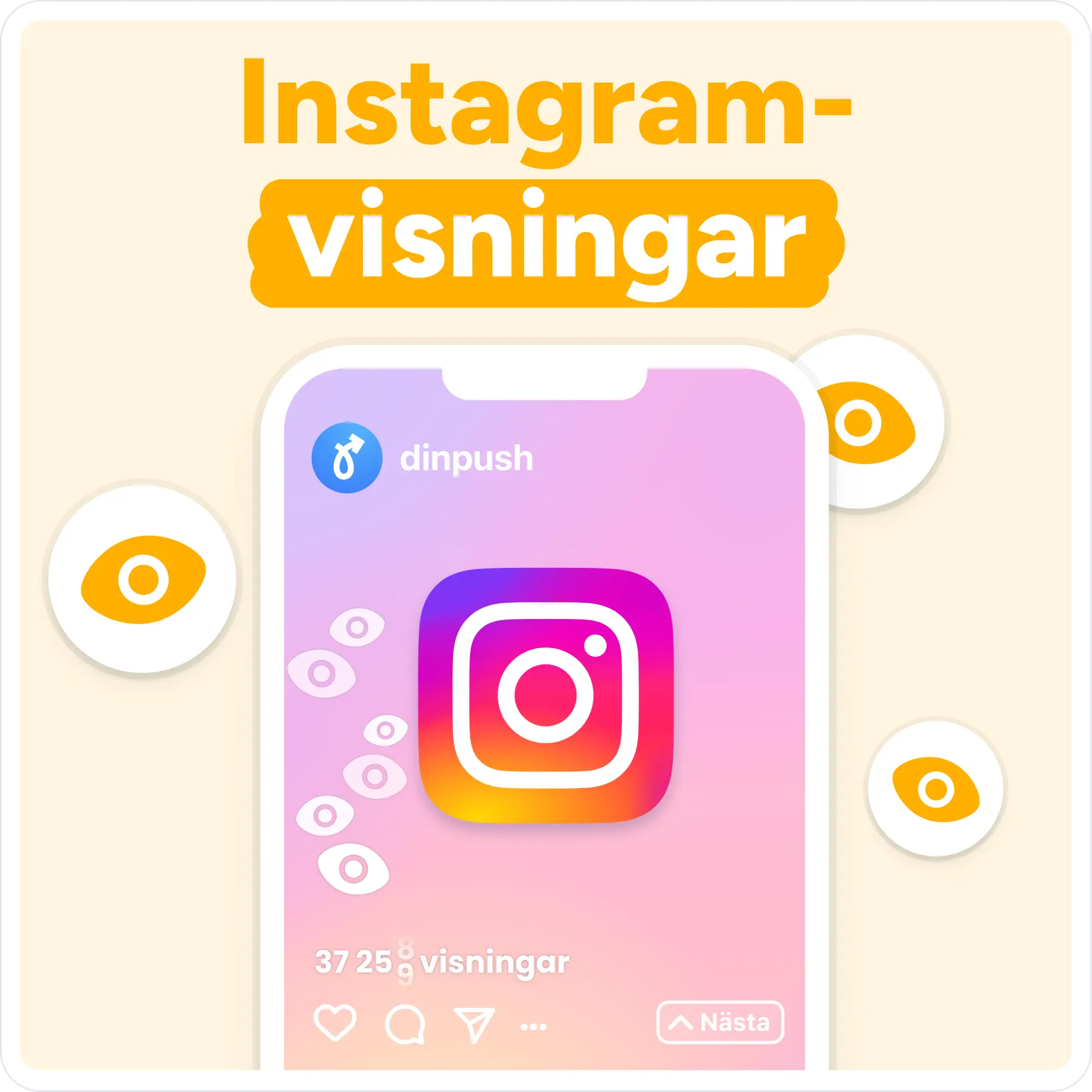 Köp Instagram Visningar Mockup