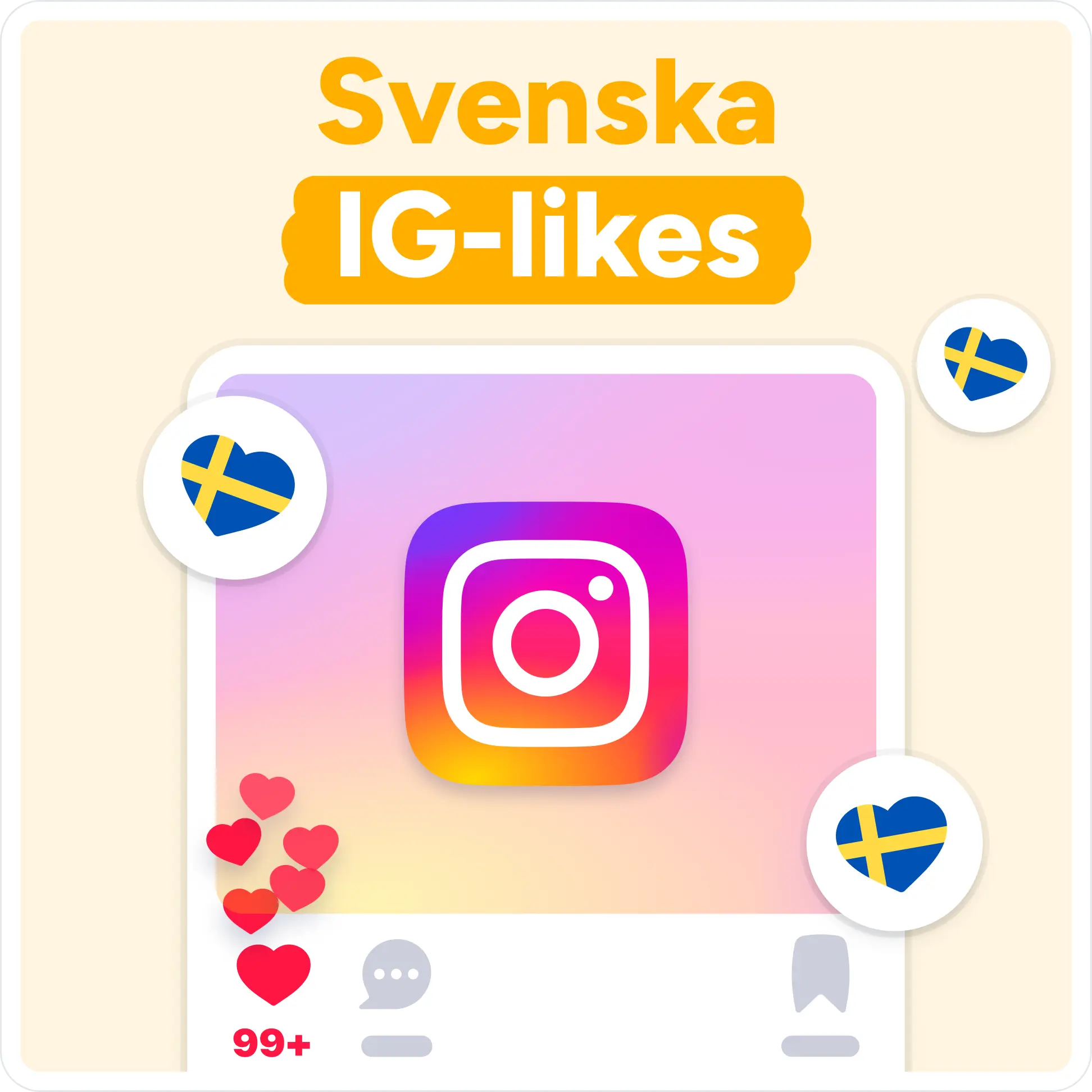 Köp svenska Instagram Likes Mockup