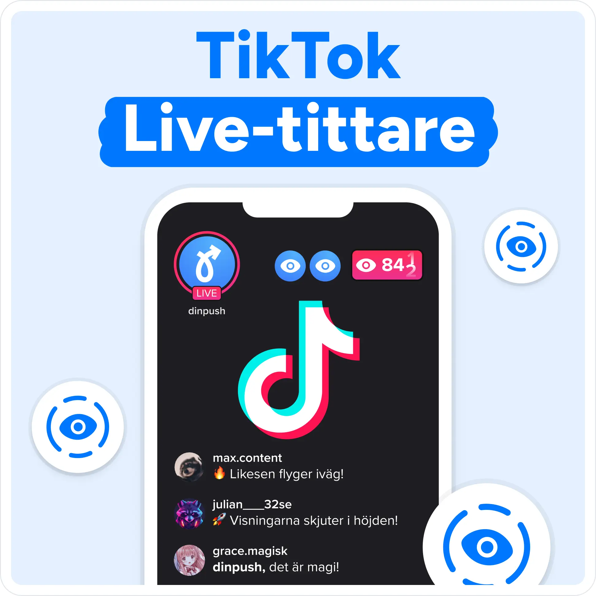 Köp TikTok Live-tittare Mockup
