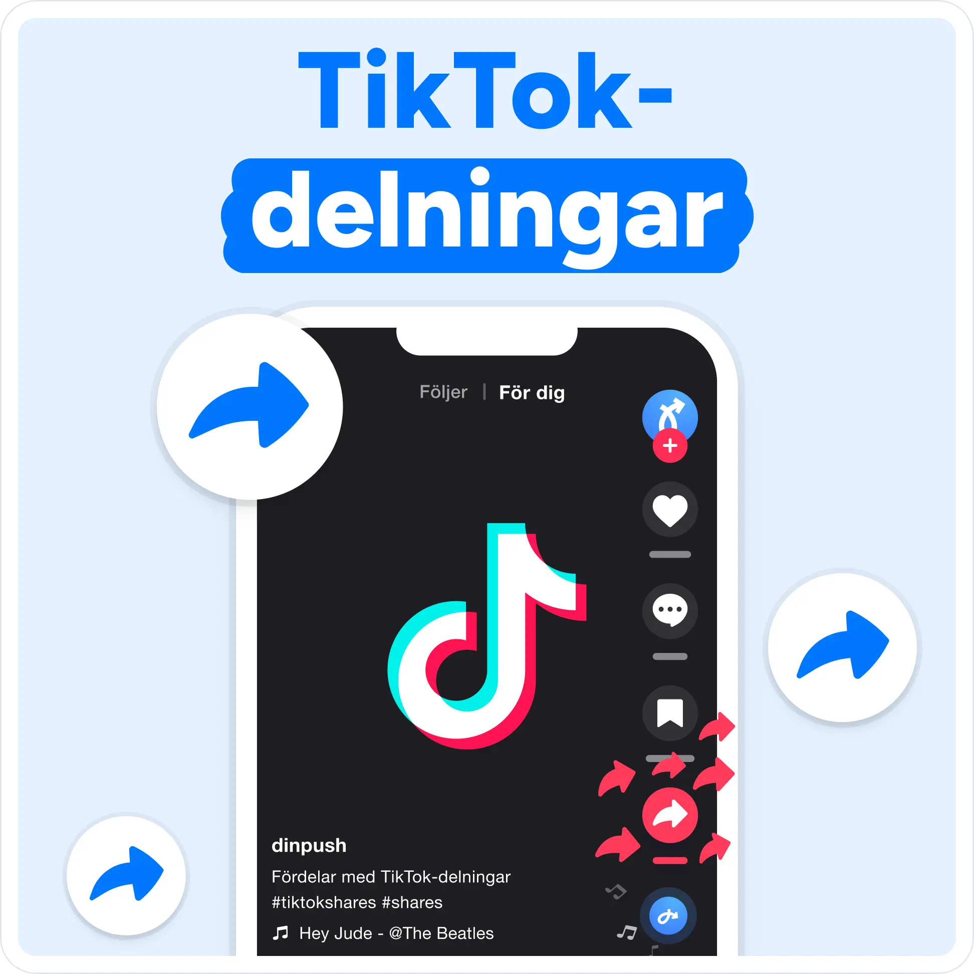 Köp TikTok Delningar Mockup