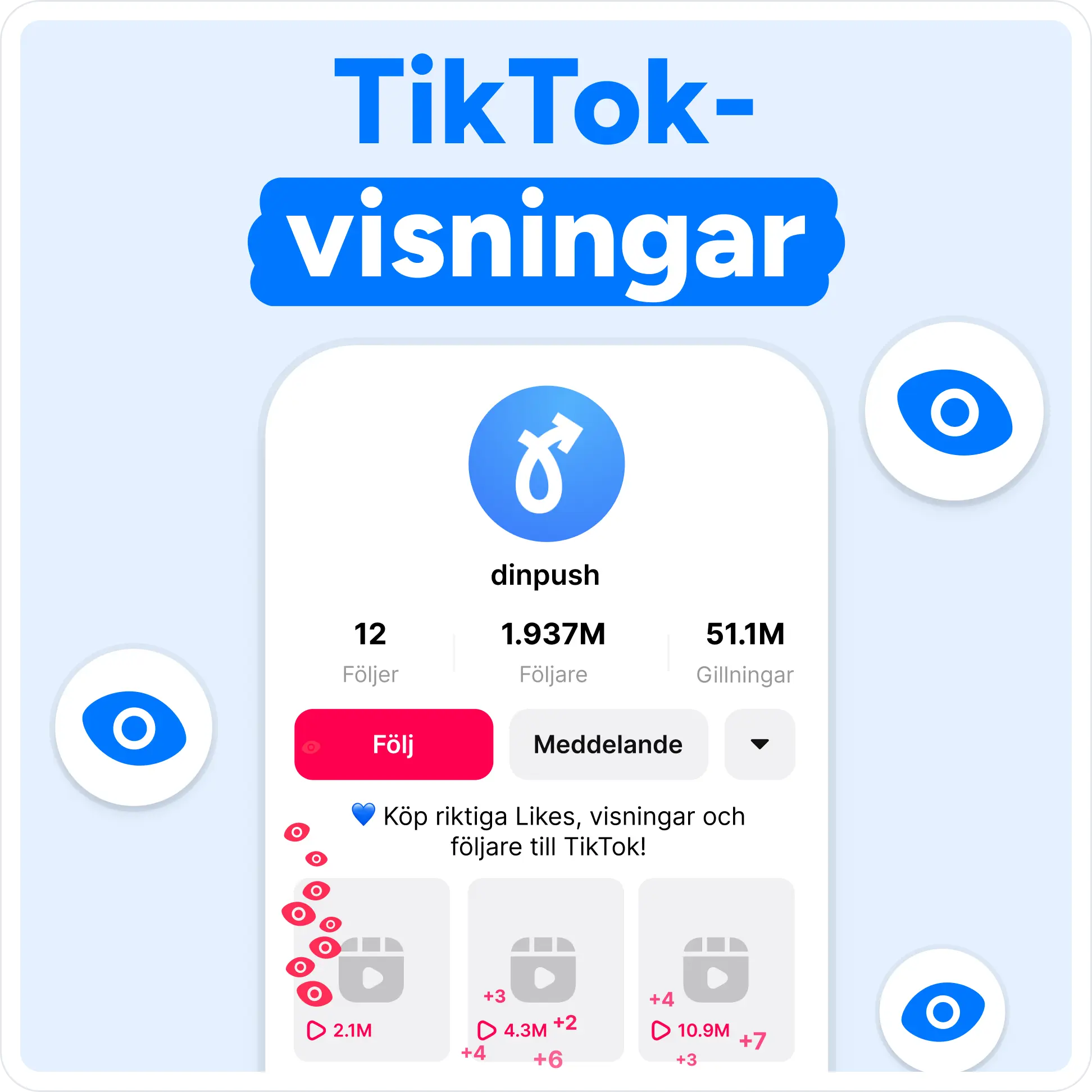 Köp TikTok Visningar Mockup