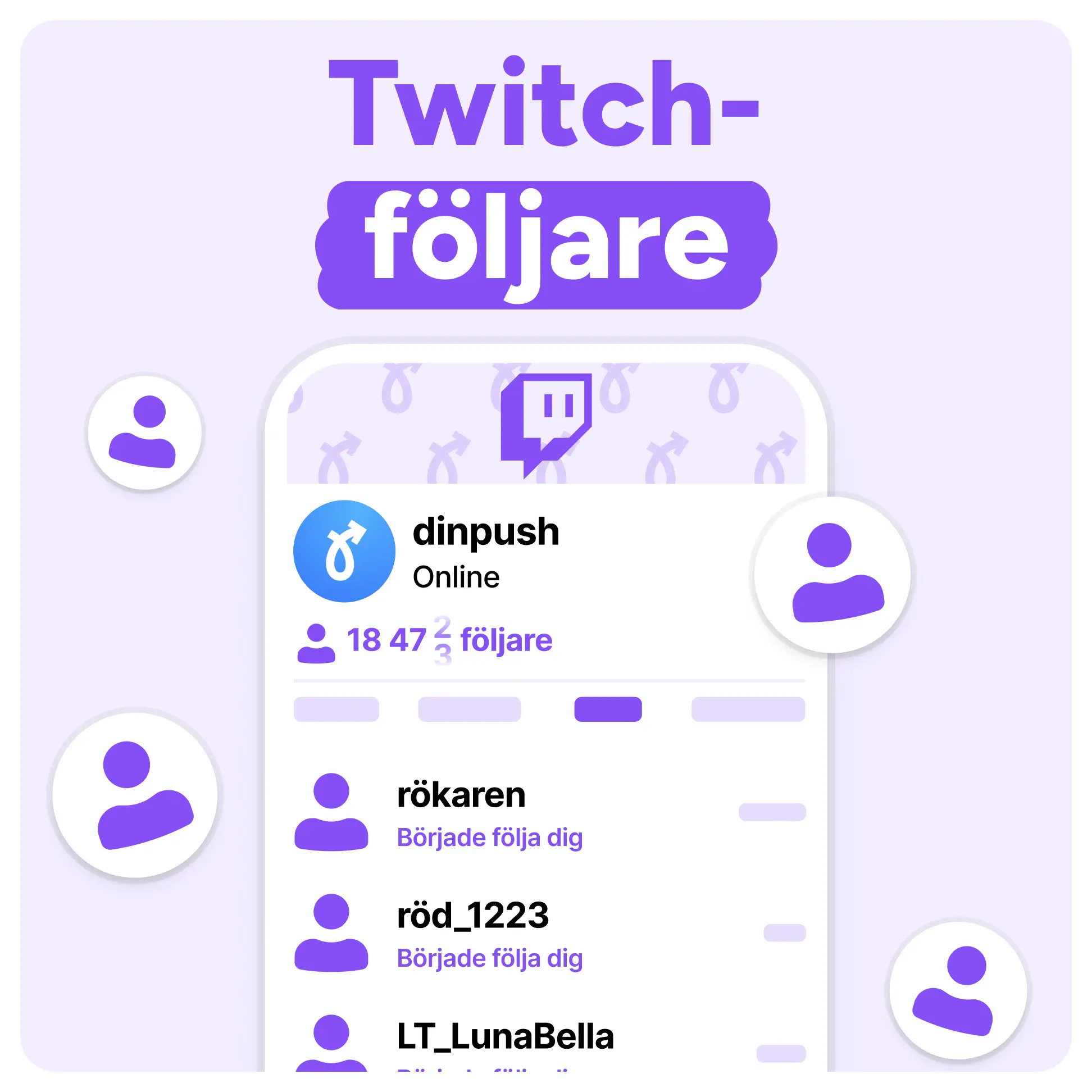 Köp Twitch Följare Mockup