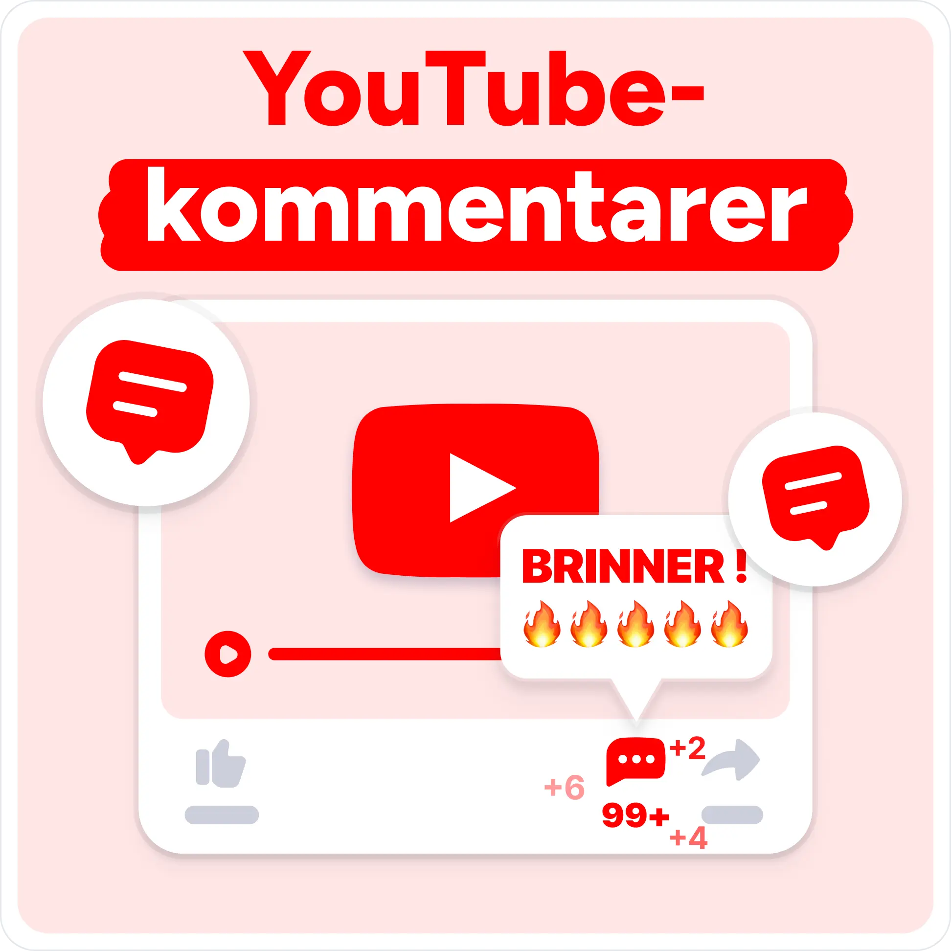 Köp YouTube Kommentarer Mockup